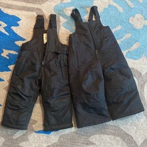 Two size 12 month snow bibs